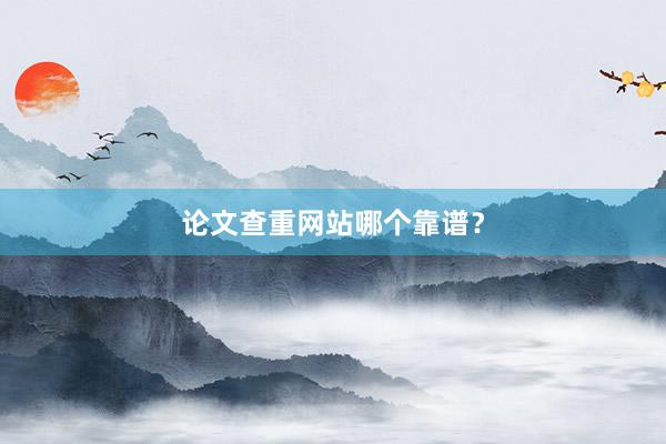 论文查重网站哪个靠谱？